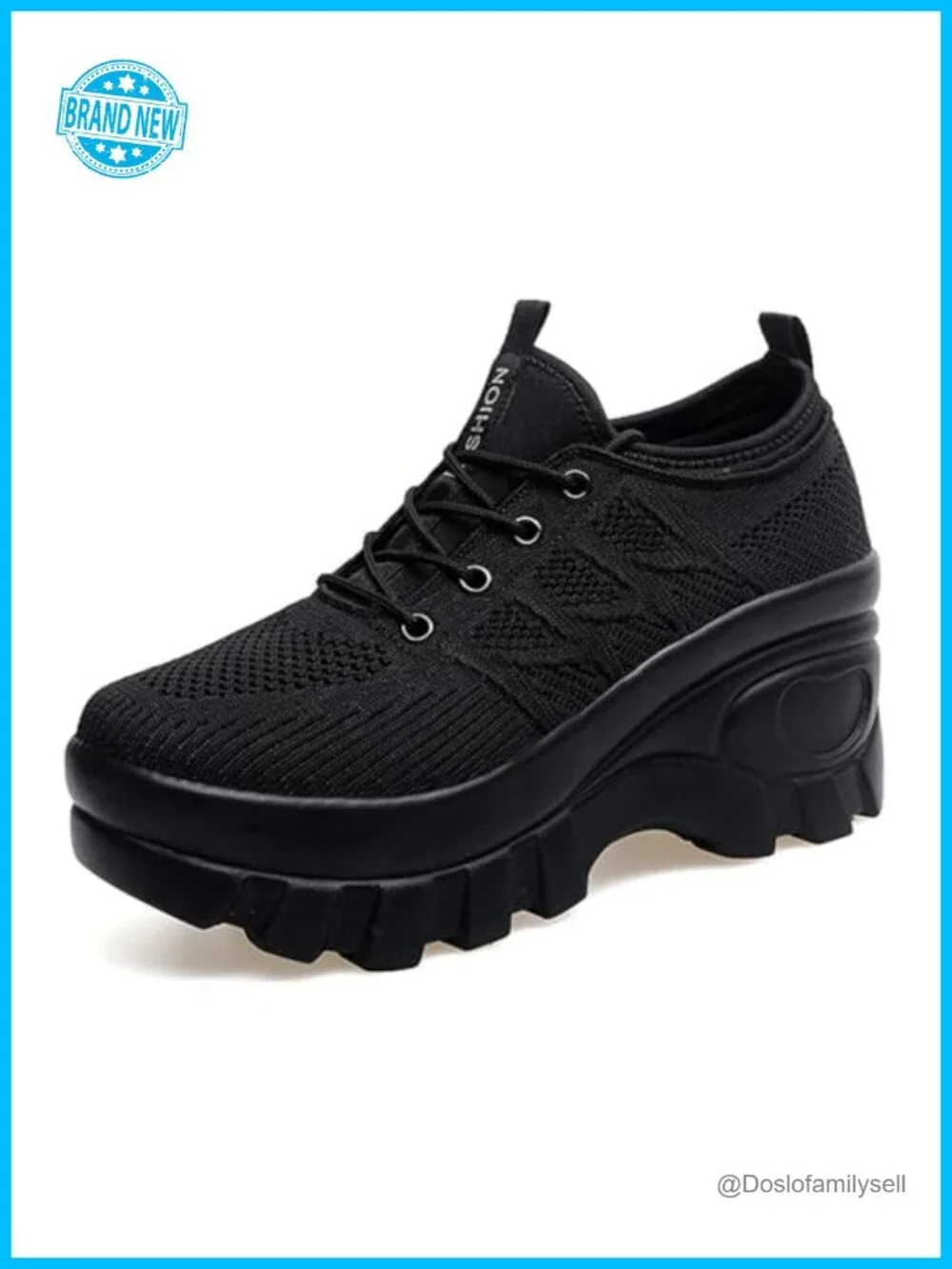 Women's Chunky Platform Orthopedic Walking Shoes Knitted Mesh Arch Support